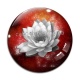 Cabochon Verre - fleur exotique
