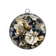 Pendentif Cabochon Argent - fleur