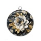 Pendentif Cabochon Argent - fleur