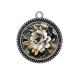 Pendentif Cabochon Argent - fleur