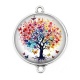 Connecteur Cabochon Argent - arbre de vie