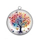 Pendentif Cabochon Argent - arbre de vie