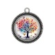 Pendentif Cabochon Argent - arbre de vie