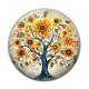 Cabochon Résine - arbre de vie tournesol