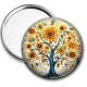 Miroir de poche - arbre de vie tournesol