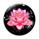 Cabochon Verre - fleur exotique