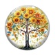 Cabochon Verre - arbre de vie tournesol