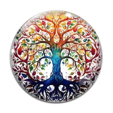Cabochon Verre - arbre de vie 