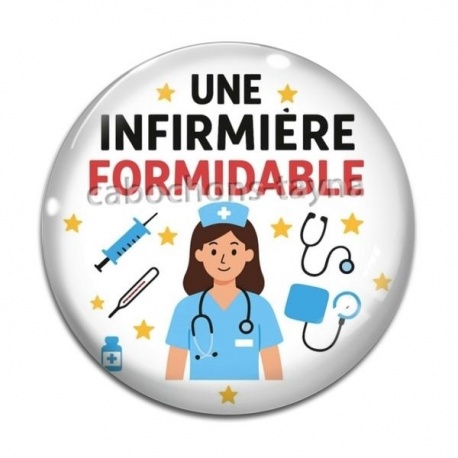 Cabochon Verre - une infirmière formidable