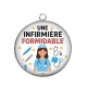Pendentif Cabochon Argent - une infirmière formidable
