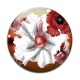 Cabochon Verre - fleur exotique