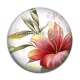 Cabochon Résine - fleur exotique