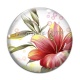 Cabochon Verre - fleur exotique