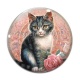 Cabochon Verre - chat