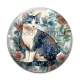 Cabochon Verre - chat