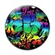 Cabochon Verre - fleur exotique