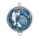 Connecteur Cabochon Argent - chat