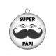 Pendentif Cabochon Argent - super papi