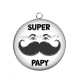 Pendentif Cabochon Argent - super papy