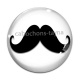 Cabochon Verre - moustache
