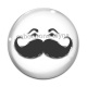 Cabochon Verre - moustache