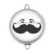 Connecteur Cabochon Argent - moustache