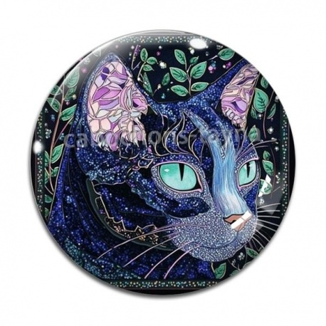 Cabochon Verre - chat