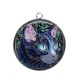 Pendentif Cabochon Argent - chat