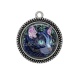 Pendentif Cabochon Argent - chat