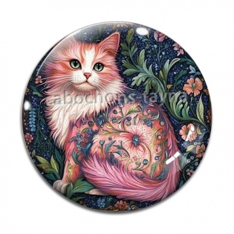Cabochon Verre - chat