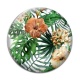 Cabochon Verre - fleur exotique