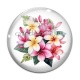 Cabochon Verre - fleur exotique