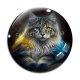 Cabochon Verre - chat