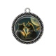 Pendentif Cabochon Argent - chat