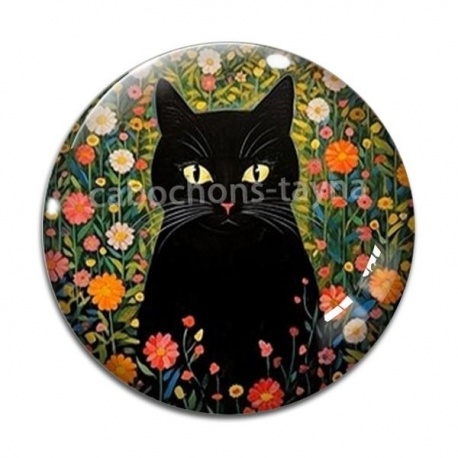Cabochon Verre - chat