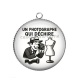 Pendentif Cabochon Argent - un photographe qui déchire