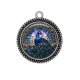 Pendentif Cabochon Argent - paon