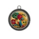 Pendentif Cabochon Argent - paon