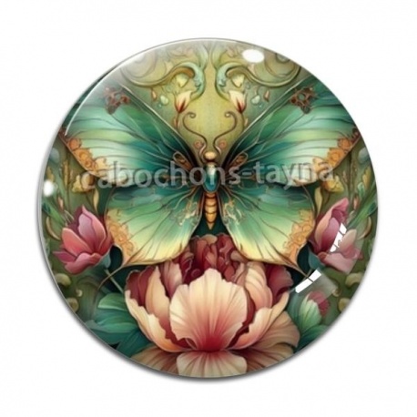Cabochon Verre - papillon