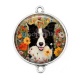 Connecteur Cabochon Argent - chien