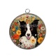 Pendentif Cabochon Argent - chien