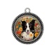 Pendentif Cabochon Argent - chien