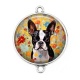 Connecteur Cabochon Argent - chien