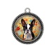 Pendentif Cabochon Argent - chien