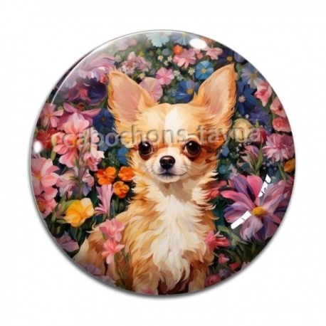 Cabochon Verre - chien