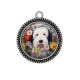 Pendentif Cabochon Argent - chien
