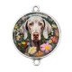 Connecteur Cabochon Argent - chien