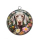 Pendentif Cabochon Argent - chien