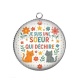 Pendentif Cabochon Argent - je suis une soeur qui déchire