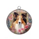 Pendentif Cabochon Argent - chien